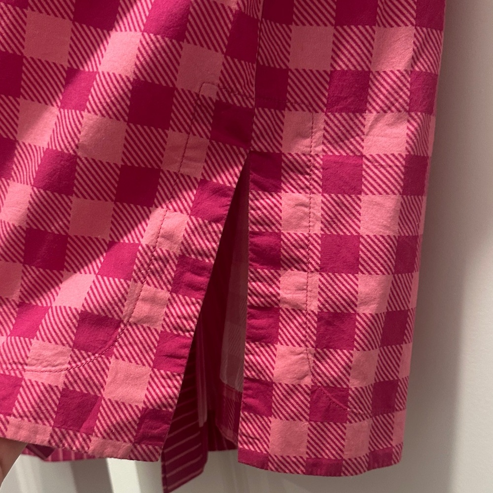 SOLID & STRIPED Resort Wear SetPink Striped and Checkered Shirt and Shorts Set